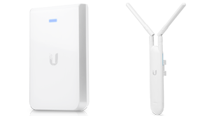 Ubiquiti in-wall (left) and outdoor (right) Wi-Fi units